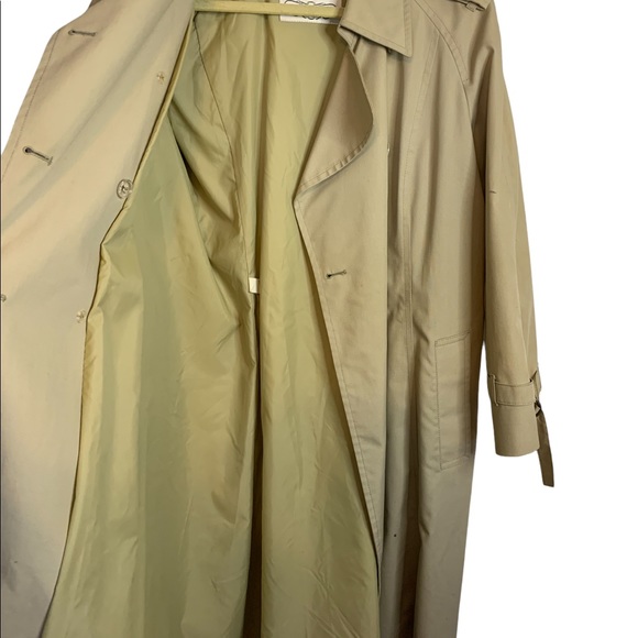 Vintage Retro London Fog Maincoats Timeless Tan Trench Coat Plus Size 12P - Picture 5 of 9